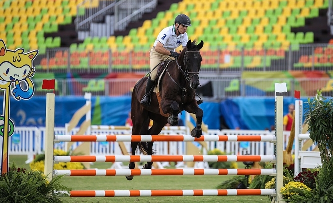 Modern Pentathlon jumping test at the Rio 2016 Olympic Games